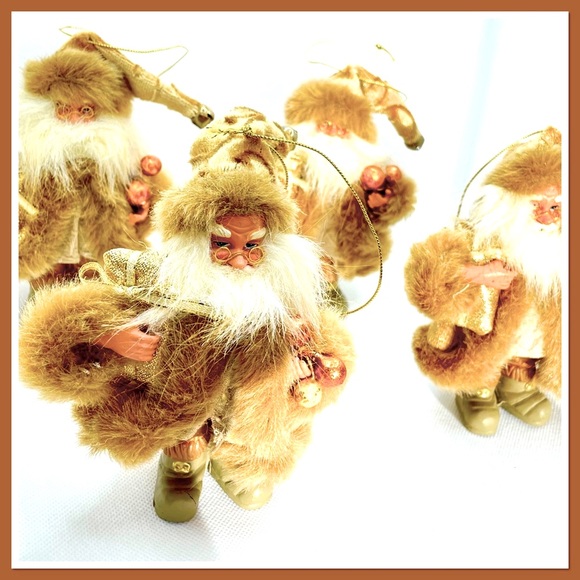 Natural Tone Santa Claus Christmas Tree Ornaments 4 - Picture 16 of 16